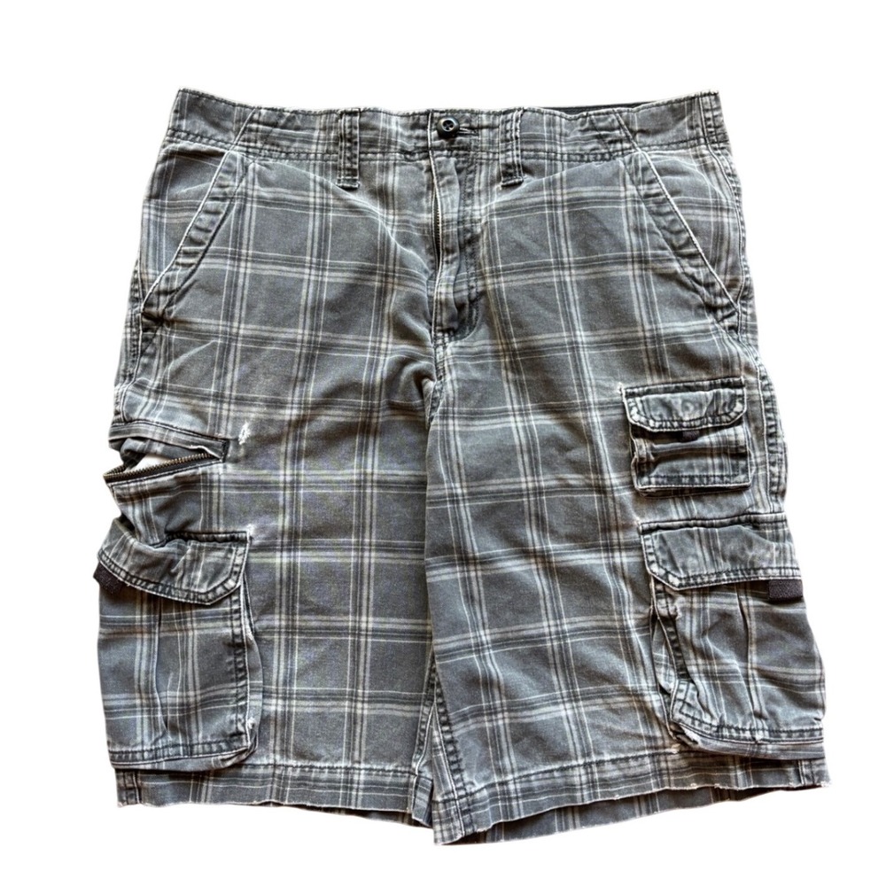 Y2K Baggy Plaid Faded Glory Shorts Size 34
